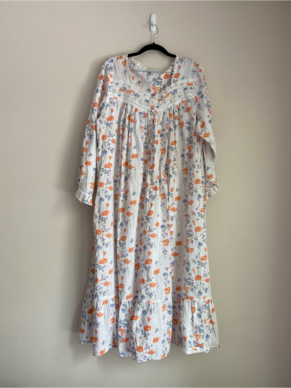 Eileen West long nightgown floral print size XL